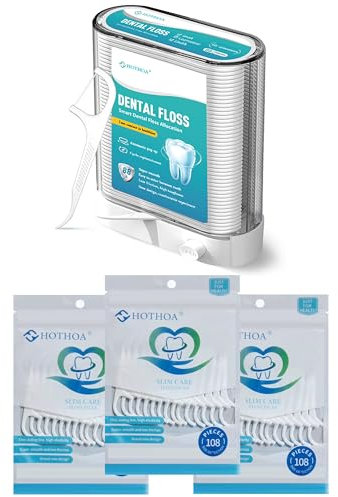 Caja de hilo dental inteligente HOTHOA apta para mesas de comedor, bares, restaurantes, barbacoas y escritorios de oficina, con un total de 412 piezas de hilo dental.