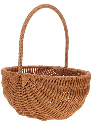 Gewebte Osterkörbe, -Geschenkkörbe, -Party-Tragetaschen, -Leckerei-Korb, Weidenkorb, Osterkörbe, Seegras-Korb, Holz, ländlicher Weidenkorb