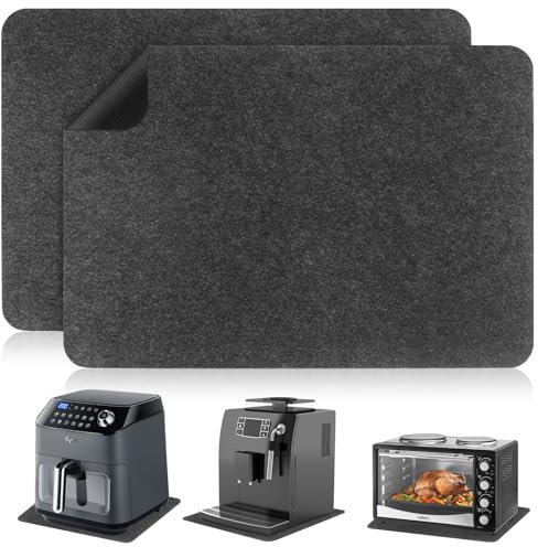 BEENNA Hitzebeständige Unterlage für Heißluftfritteuse, 44 x 30 cm Küche Arbeitsplatte Hitzeschutzmatte, Filz Küchentheke Schutzmatten für Luftfritteuse, Kaffeemaschinen, Toaster (2 Stück)