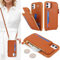 SailorTech Custodia per iPhone 11 in Pelle Portafoglio con porta carte di credito, Cover per iPhone 11 Cellulare Regolabile Collana con slot per carte di credito - Marrone