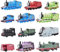 Cute Train Model Figurines,12PCS Mini Cartoon Train Set Figure Toy,Children's Train Toys,RFJYGWQM Cartoon Train Cake Toppers for Birthday Parties,Train Cake Decorations for Celebrating with Friends