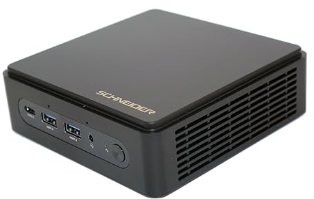 Schneider Mini PC Barebone, Intel® N95, 6 MB Cache, BT 5.2, WiFi 6, Intel® UHD Graphics, 24x7 Operation, Support 3 Display, 65W, Desktop-Computer, SSD M.2, 4x USB, 2x HDMI, 2x Type-C