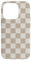 Light Beige Checkerboard Vanilla Classic Checkered Pattern Case for iPhone 14 Pro