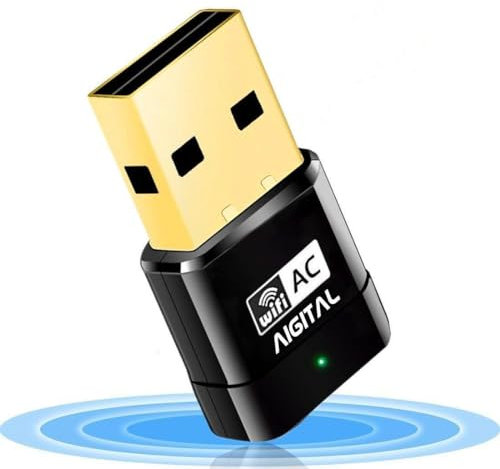 Aigital USB Wifi Dongle, AC600 Dual Band 5G/2.4G Network USB Wifi Adapter Mini Wireless Adapter for PC,Desktop Laptop, Compatible with Windows 7/8/10/11/XP/Vista Mac Os.