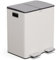 Klarstein EcoVista Mülleimer - 40L Abfalleimer mit 2 Fächern & 3L Komposteimer, Soft-Close, Edelstahl, Küchen-Abfalleimer, Mülltrennsystem