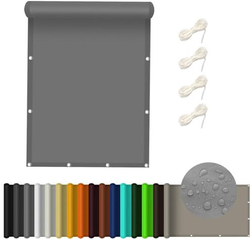 Sonnensegel Sonnenschutz 4.4 x 10 m PES Polyester Reißfest Wetterfest Beständiges Garden Schattiernetz mit Ösen Und Kordel für Draußen, Patio, Garten, Hellgrau