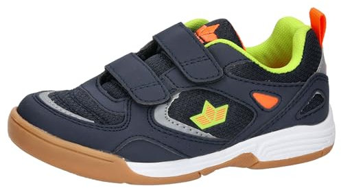 Lico Unisex Kinder Siro V Hallenturnschuhe, Marine Lemon Orange, 40 EU