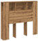 vidaXL Kopfteil mit Ablagen Artisan-Eiche 120x19x104,5cm Holzwerkstoff, Bett-Kopfteil, Bett-Schrank, Bücherregal-Kopfteil, Bett-Kopfteil-Schrank