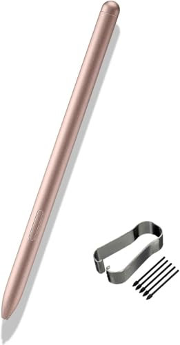 Tab S7 S Pen Stylet de Rechange pour Samsung Galaxy Tab S7 / S7+ Plus / S7 FE SM-T870 SM-T875 SM-T876 Stylet + Pointes(Bronze Mystic)