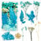 Trockenblumen Trockenblumen zum Basteln Trockenblumen Klein Dried Flowers Trockenblumen Bunt Trockenblumen Deko Getrocknete Blumen in Schachteln für DIY Fotorahmen Dekoration Craft Dekoration (Blau)