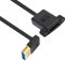 NFHK Cable Ultrafine Up Angled DisplayPort 1.4 DP Male to Female Extension Cable 8K 60hz 4K 144hz for Desktop Laptop Monitor Graphics Card 30cm