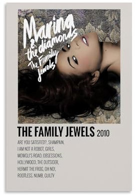 Marina And The Diamonds The Family Jewels Poster Dekorative Malerei Leinwand Wandkunst Wohnzimmer Poster Schlafzimmer Malerei,Wandkunst Bilddruck Moderne Familienzimmer Dekor 12x18inch(30x45cm)