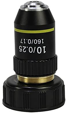 Mikroskop Mikroskopobjektiv 195 Achromatisches schwarzes Objektiv 10x mit 20,2-mm-Schnittstelle