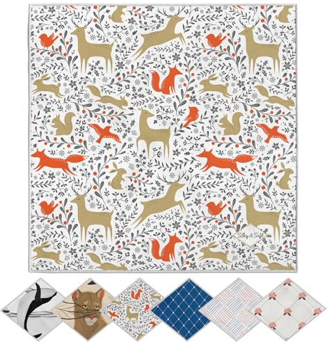 POPNWOW Mikrofaser Reinigungstuch, Brillenputztuch Optikerqualität 30x30cm, Microfiber Cleaning Cloths für Brille, Kamera, Objektiv, Handy, Tablet, Display, Glas (Hirsch)