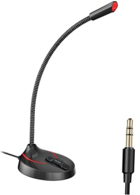 LOLIPPYY Portables Mikrofonstativ Mit Runder Basis Für Desktop Einstellbarer Für Online-konferenzen Und Broadcast Schwarz