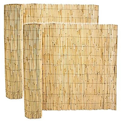 Lot de 2 canisse en Bambou brise vue, clôture de jardin décorative extérieur pour jardin et terrasse,couverture de protection contre le vent et le soleil - Profondeur 120 x Longueur 500 cm