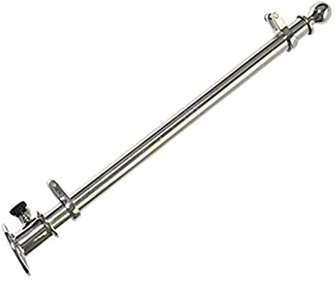 DUANxiaoyanK Asta per bandiera della barca, supporto per asta della bandiera in acciaio inox, con base, per yacht, camion, tetto (45 cm)