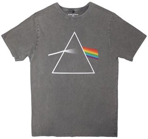 Pink Floyd Dark Side of The Moon Album Limited Edition 999 Only Premium Wash T Shirt L Charcoal
