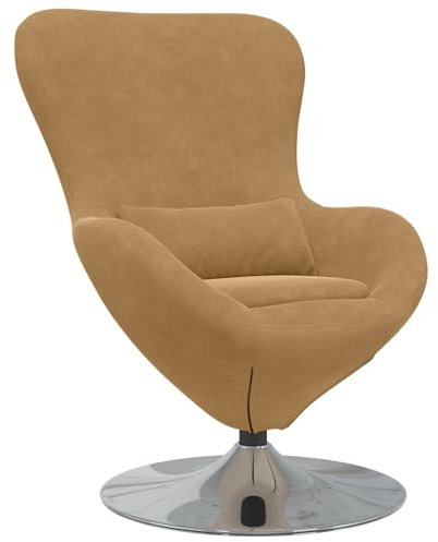 vidaXL Poltrona reclinabile Moderna con Cuscino per Il Soggiorno, Design ergonomico, Marrone, in Pelle Sintetica. Compatta e stilosa, è Perfetta per Leggere e Rilassarsi. Poltrona contemporanea con