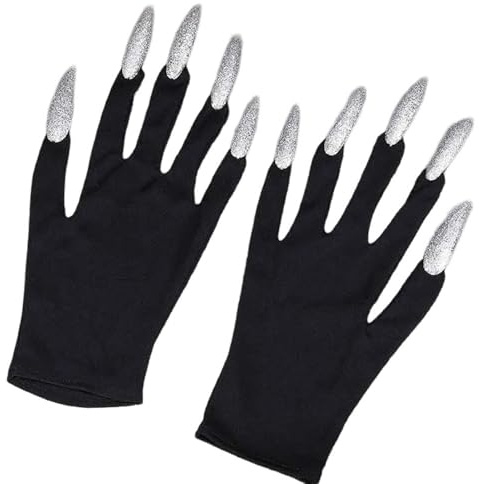 Ksikdeg Cool Halloween Gloves Long Nails Funny Gloves Claw Dress Up Mittens for Halloween Party Cosplay