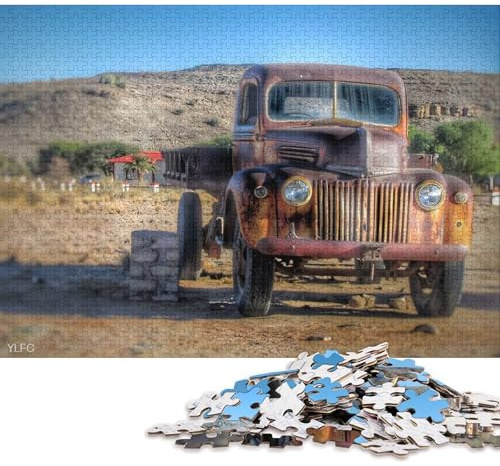 1000-teiliges Puzzle „LKW-Pickup“ – Kreatives quadratisches Papierpuzzle für Erwachsene 38 x 26 cm / 1000 Teile