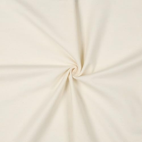 Baumwoll-Flanellstoff - uni - 100 % Baumwolle - Ökotex Standard 100-12 Farben - Kuschelstoff Meterware für Baby & Kinder (natur)