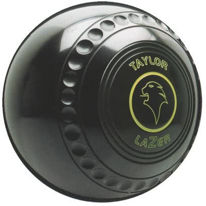 Taylor Lazer Progrip Slim Profile Black Heavy Indoor Short Mat Bowls - Pair - Size 3