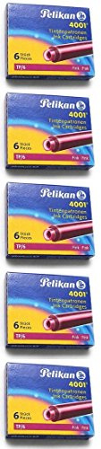 Pelikan Patronen, 5 Päckchen brillant-grün. mit je 6 Tintenpatronen 4001 (5 Päckchen, pink)