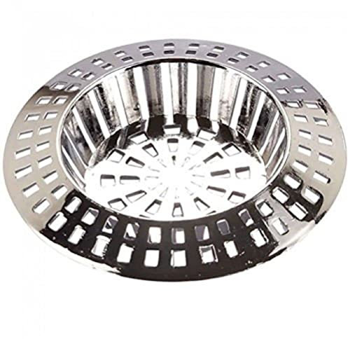 Merriway BH02783 (2 Pcs) Large Plastic Sink Shower Strainer, Chromed 70mm (2.3/4 inch) Diameter - Pack of 2 Pieces