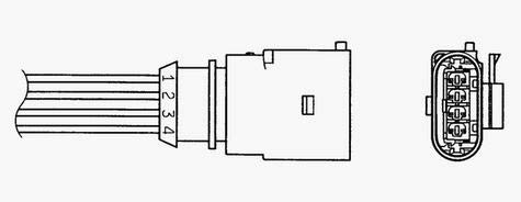 NGK 96573 Lambdasonde Oxygen O2 Sensor Kompatibel mit VW Golf VII Schrägheck 5G1, BQ1, BE1, BE2 04E906262 OZA603-VW1