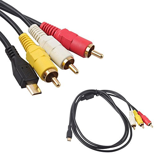 Fomito VMCMD4 AV Audio Video Cable 1.5M VMC-MD4 MD4 for Sony TV RX100II RX1R HX60 TX200 TX300 WX70 NEX3N NEX6L WX60 WX80 PM141