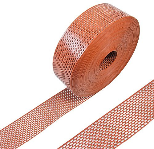 Vogelschutzgitter/Lüftungsgitter/Traufgitter - PVC ziegelrot - 80 mm - 60 m