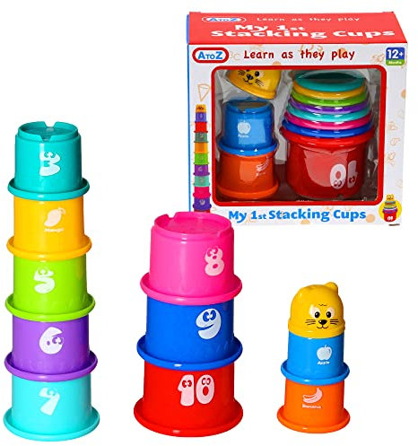 A to Z 63307 My 1st Stacking Cups, Multi-Colour