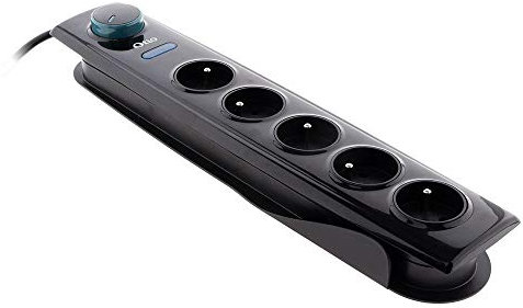 Otio - Bloc multiprise parafoudre 5 Prises avec Interrupteur - Noir