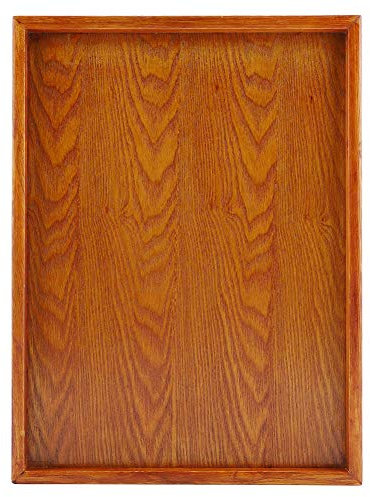 Hölzerner Behälter, festes Holz rechteckiges Geschirr Serviertablett Nahrungsmittelfrucht Teller Tee Servierplatte Imbiss Nahrungsmittelspeicher Teller, der Tisch Teller für Restaurant Haus(36*27cm )