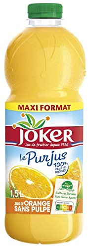 JOKER - Pur Jus D'Orange Sans Pulpe 1.5L - Lot De 4