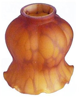 Abat-jour en verre de rechange pour lampes et lustres orange Liberty