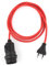 5m Plug-In Lampe ROT, Textilkabel mit Lampenfassung aus Thermoplast (TEILGEWINDEMANTEL) mit Schalter und Eurostecker