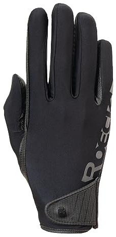 Roeckl Sports Reithandschuh MUENSTER, 3 Farben, Größe 6-11 | Recycelte Materialien | Comfort-Cut | Klettverschluss | vollflächig Touchscreen