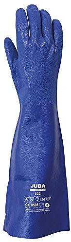 Juba Guante Trabajo xl10 Forro algodón nitrilo me Azul 130158