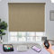 Graywind Customised Smart Blackout Roller Blinds Compatible with Alexa Google, Thermal Insulated Rechargeable Electric Blinds with Remote, Triple Weaved Fabric Motorised Window Shades, Coffee