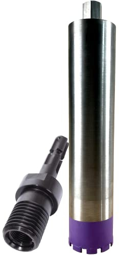 BoDi-TOOLS | Diamantbohrkrone 1 1/4 Zoll Aufnahme, Nutzlänge 400mm, Dosenbohrer für Beton | Ø 132mm & SDS Max Adapter