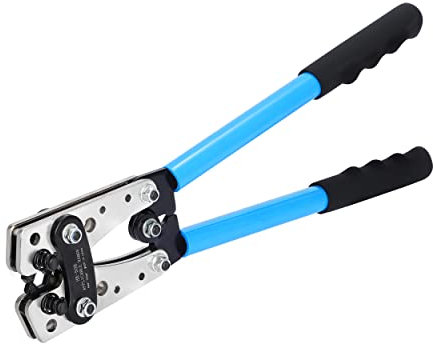 Gazoe Battery Cable Lug Crimping Tool 10-1 AWG, Heavy Duty Wire Crimper for Battery Wire Ring Terminals - HX-50B