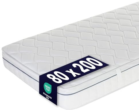 Ortho-Relax Matratze 80x200cm, 23cm hoch, Härtegrad H3, 100 Nächte Probeschlafen, 5-Zonen-Spezial-Komfortschaum-Matratze, Luftkanaltechnik & Klimaband für erhöhte Atmungsaktivität, Öko-Tex 100