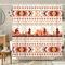 Wathon Western-Duschvorhang Orange Azteken Südwestern Tribal Navajo Badevorhang Western Cowboy auf Pferd in Kaktus Wüste Badezimmer Vorhang Ethnisch Primitive Bauernhaus Duschvorhang Sets 178 x 178 cm