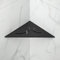 Bernkot Étagère d'angle de douche noire en acier inoxydable 304 - 254 mm - Étagère murale carrelée - Étagère triangulaire pour rangement de salle de bain sans perçage
