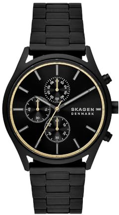 Skagen Herrenuhr Holst Chronograph Quarz/Chrono Uhrwerk 42 mm Gehäusegröße mit einem Edelstahlarmband SKW6910