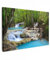 MuchoWow© Bild auf Leinwand Groß 120x80 cm XXL Schlafzimmer Bilder Wand Deko Wohnzimmer Modern Wanddeko Bilderwand Geschenk Wasserfall - Natur - Fluss - Wald - Wasser