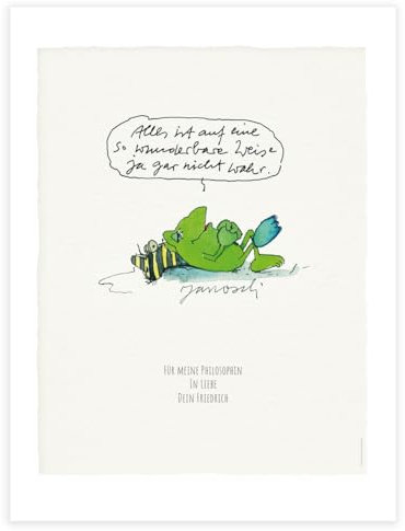 Janosch Mein Philosoph – Hochwertiger personalisierbarer Kunstdruck/Poster mit Original Motiv