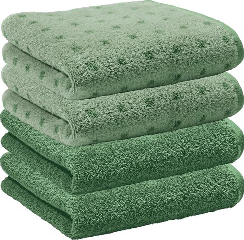 Erwin Müller Handtuch Sigmaringen 4er-Pack Walk-Frottier Jade Größe 50x100 cm